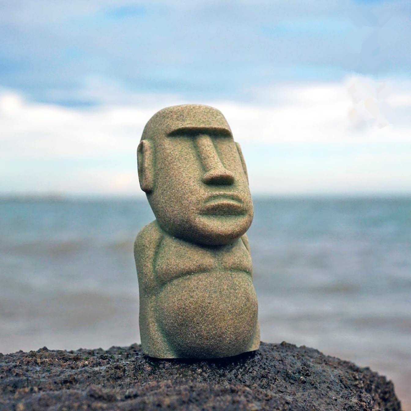easter island ancient statue fish tank craft aquarium accessory Small Easter Island Head Statues, Fish Aquarium Decorations, Moai Gard – Supply AG