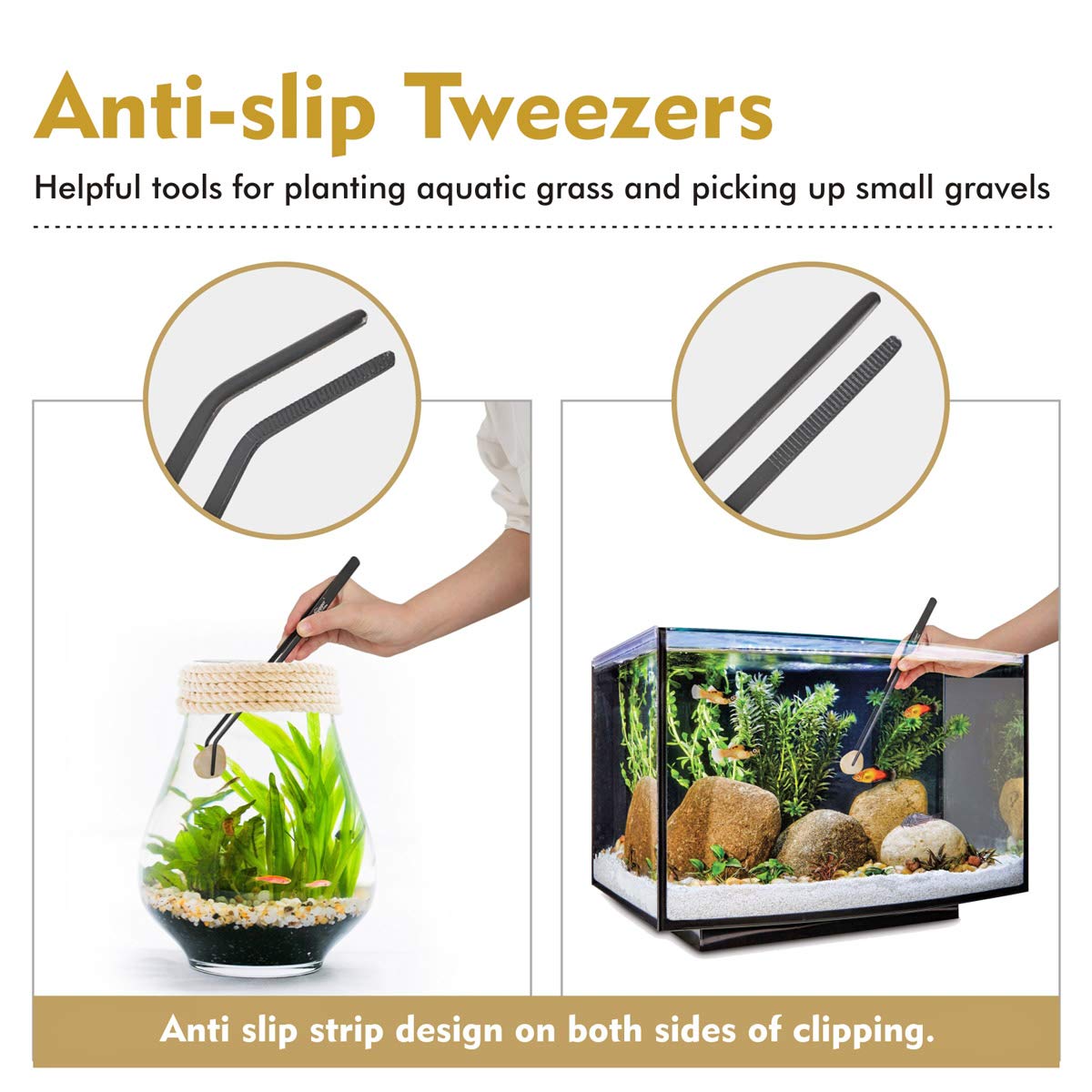 fish tank grass accessories hygger Long Stainless Steel Premium Aquarium Tools, 4 PCS Aquatic Plan – Supply AG