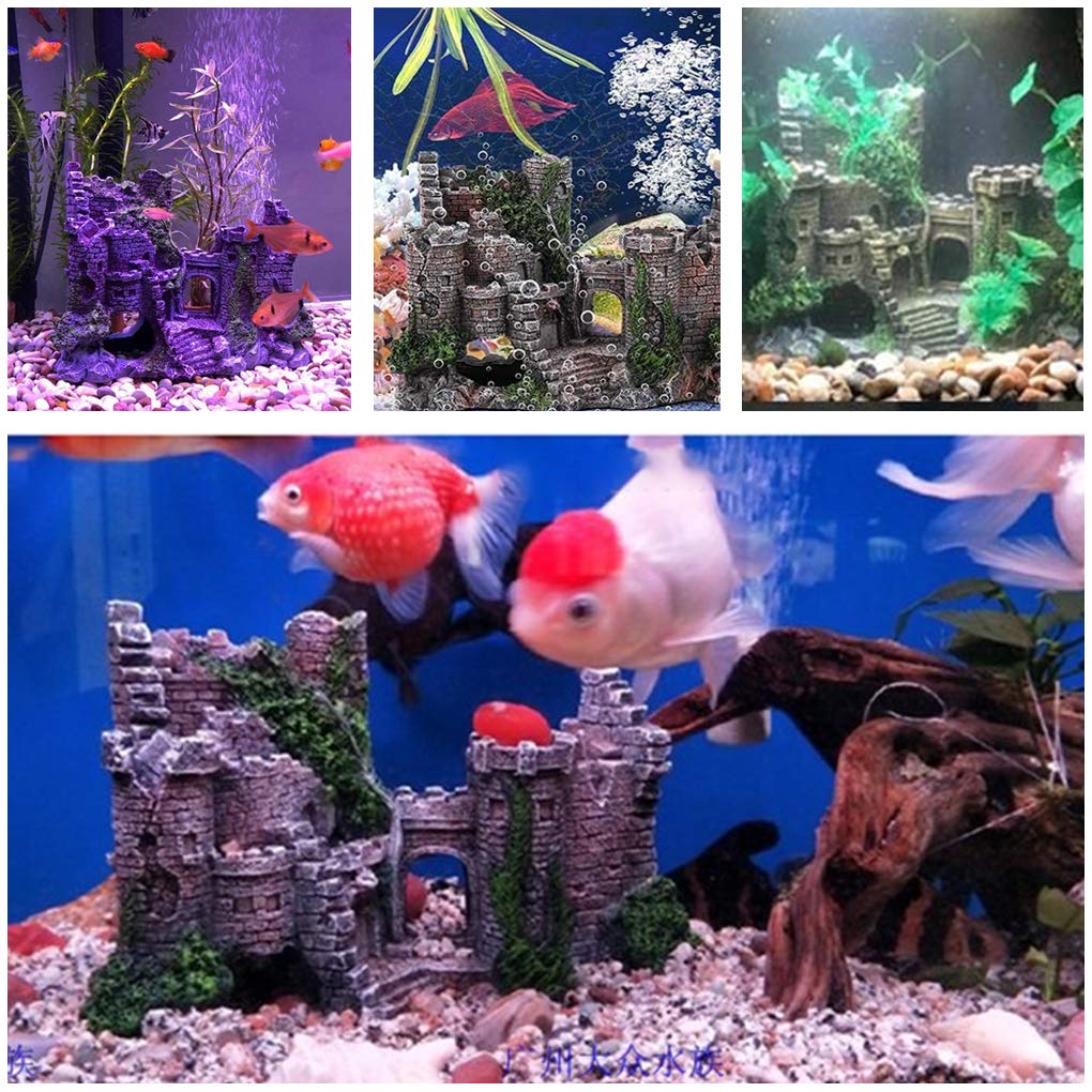 coolest fish tank accessories Yimaa Large Fish Tank Decorations Castle Aquarium Decorations Large Re – Supply AG