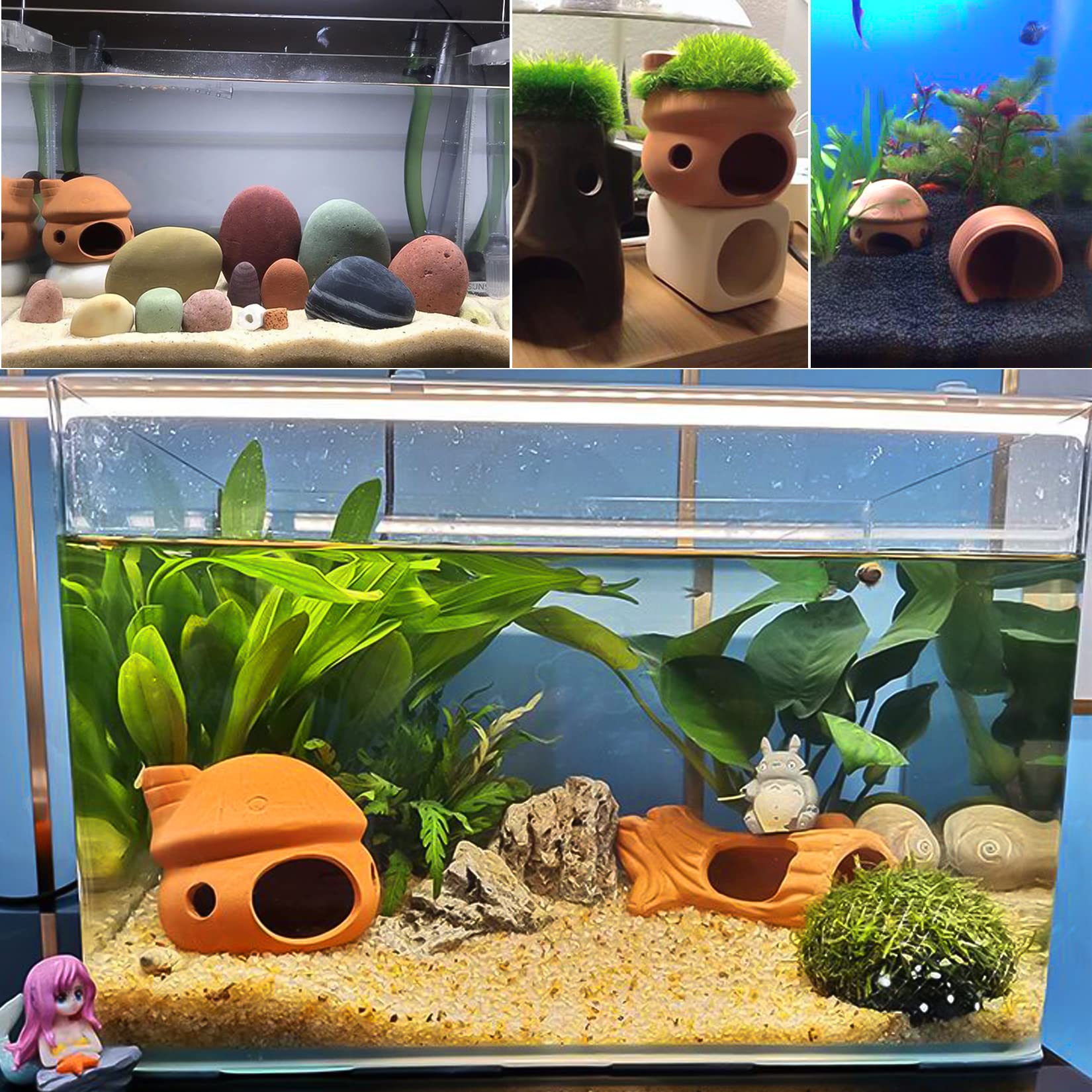 Betta Fish Tank Accessories,Pleco Caves for Aquarium,Fish Aquarium Dec   Supply AG