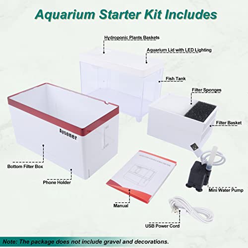Aysoner Small Betta Fish Tank: 1 Gallon Mini Beta Aquarium Starter Kit – Supply AG Aysoner Small Betta Fish Tank: 1 Gallon Mini Beta Aquarium Starter Kit – Supply AG
