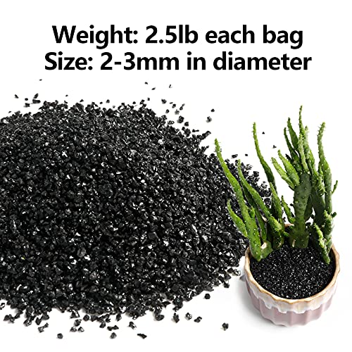 aquarium sand for succulents Boniosz 2.5lb Succulents and Cactus Black Sand, Décor & Additive Tiny – Supply AG
