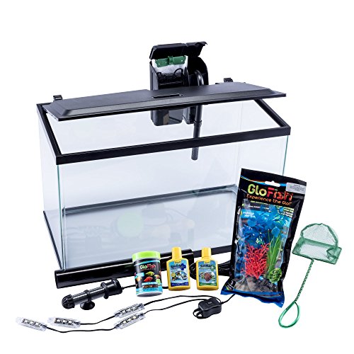 Glofish 10 Gallon Aquarium Fish Tank Kits, Includes LED Lighting and D Supply AG Glofish 10 Gallon Aquarium Fish Tank Kits, Includes LED Lighting and D Supply AG