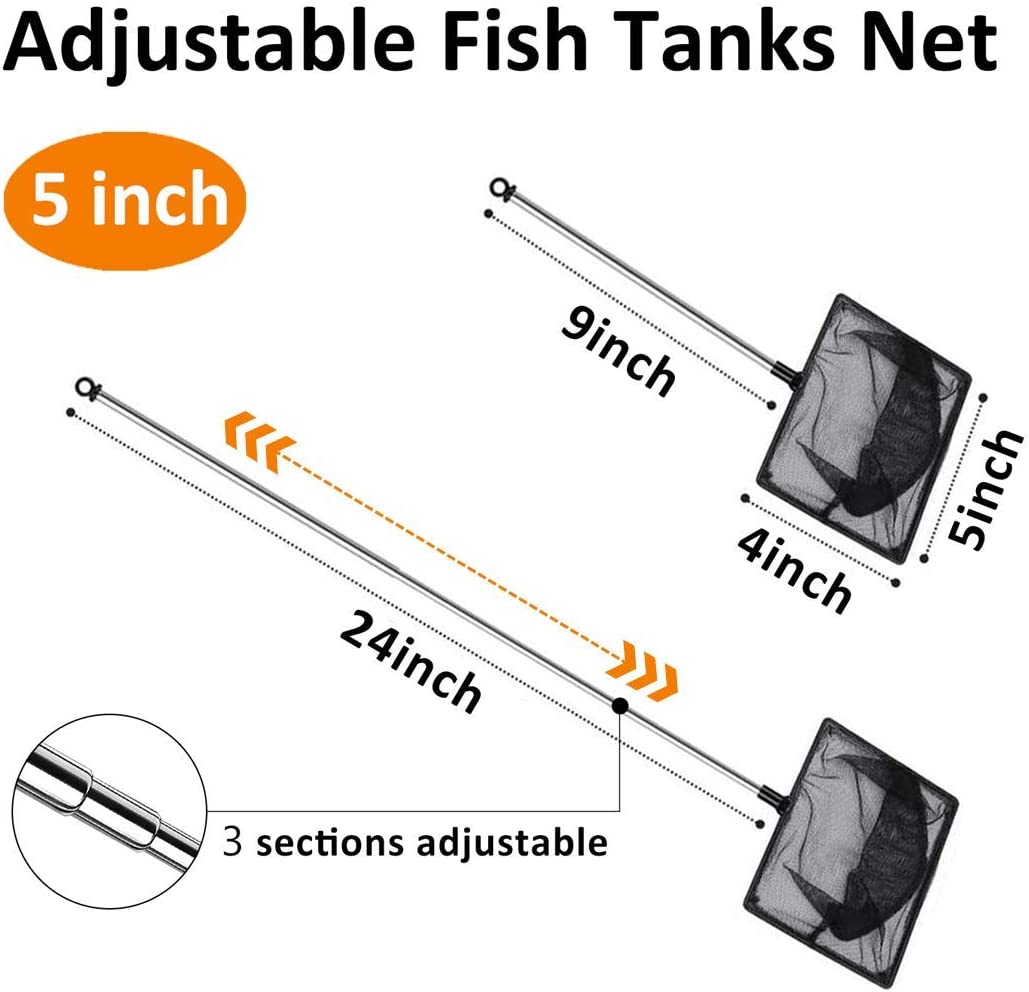 Grepol-V Aquarium Fish Net, 5 Inch Fine Mesh Fish Tank with Extendable – Supply AG Grepol-V Aquarium Fish Net, 5 Inch Fine Mesh Fish Tank with Extendable – Supply AG
