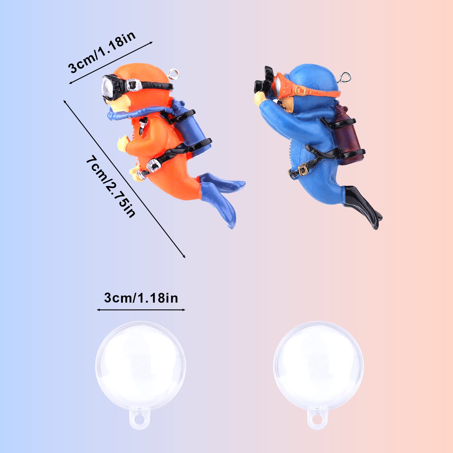 cute fish bowl accessories TOYMIS 2 Pack Fish Tank Decorations, Cute Little Diver Aquarium Decora – Supply AG