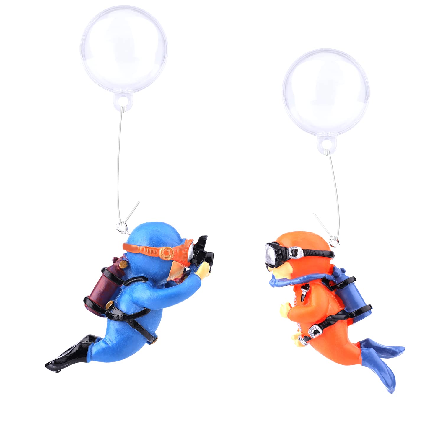 cute fish bowl accessories TOYMIS 2 Pack Fish Tank Decorations, Cute Little Diver Aquarium Decora – Supply AG