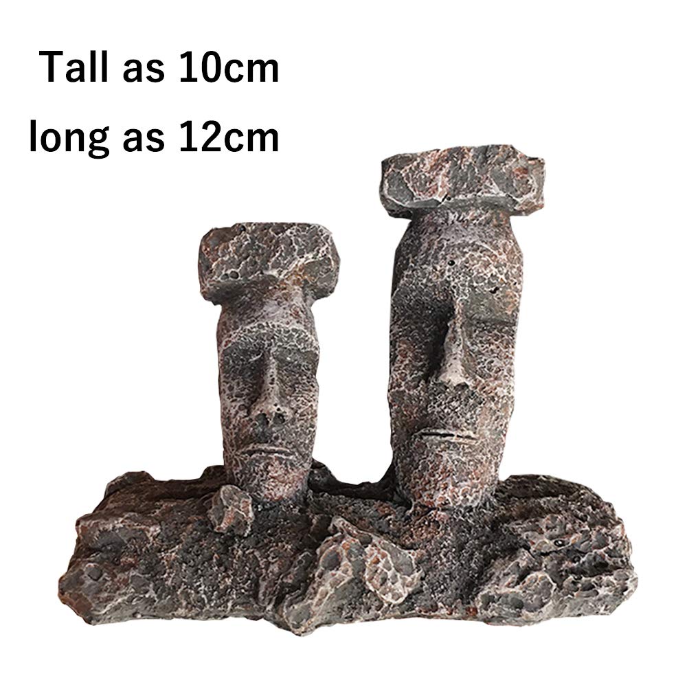 easter island ancient statue fish tank craft aquarium accessory Smoothedo-Pets Air Stone Fish Tank Decorations Aquarium Decoration Sma – Supply AG