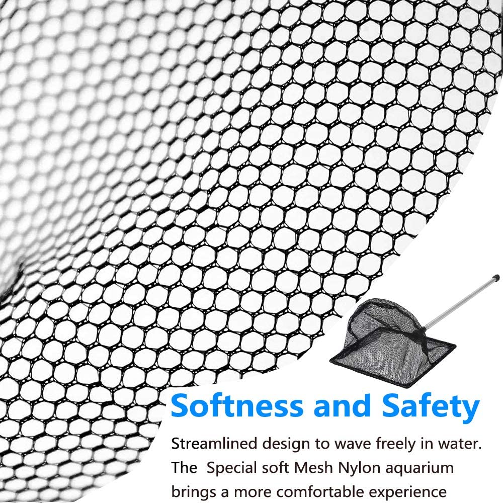 Grepol-V Aquarium Fish Net, 5 Inch Fine Mesh Fish Tank with Extendable Supply AG Grepol-V Aquarium Fish Net, 5 Inch Fine Mesh Fish Tank with Extendable Supply AG