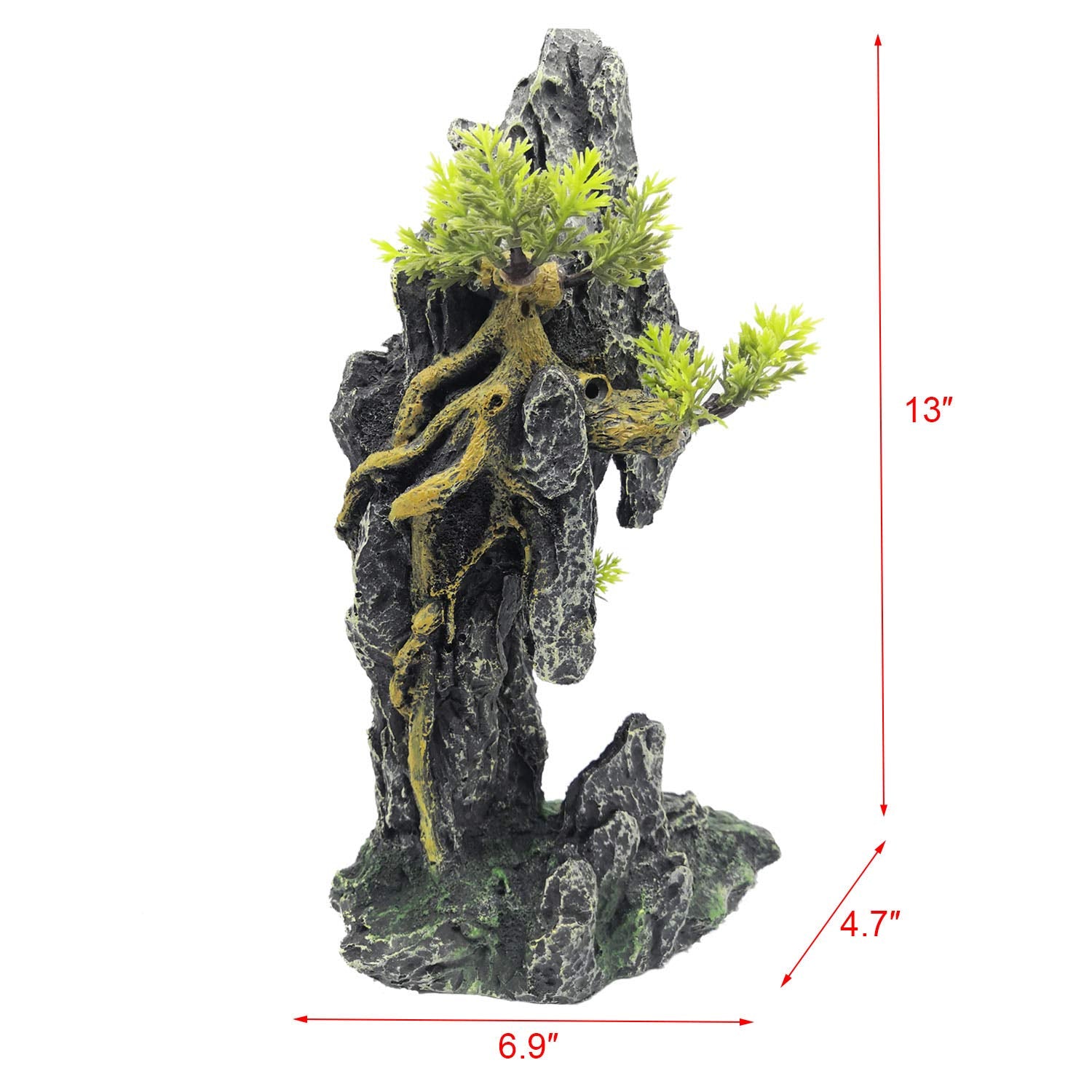 EKUEY Large Aquarium Decorations Tall Pillar Mountain Rock Ornaments f Supply AG