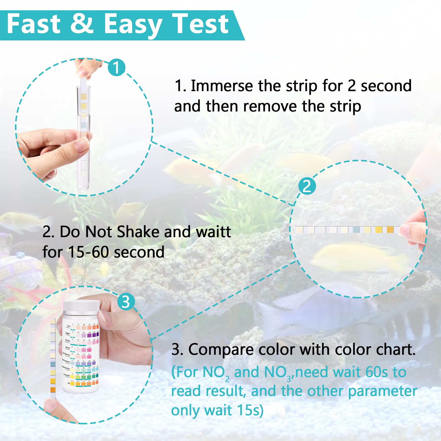 Fish Tank Filter Ammonia Test Strips For Fish Tank Pawfly 6 In 1 ...