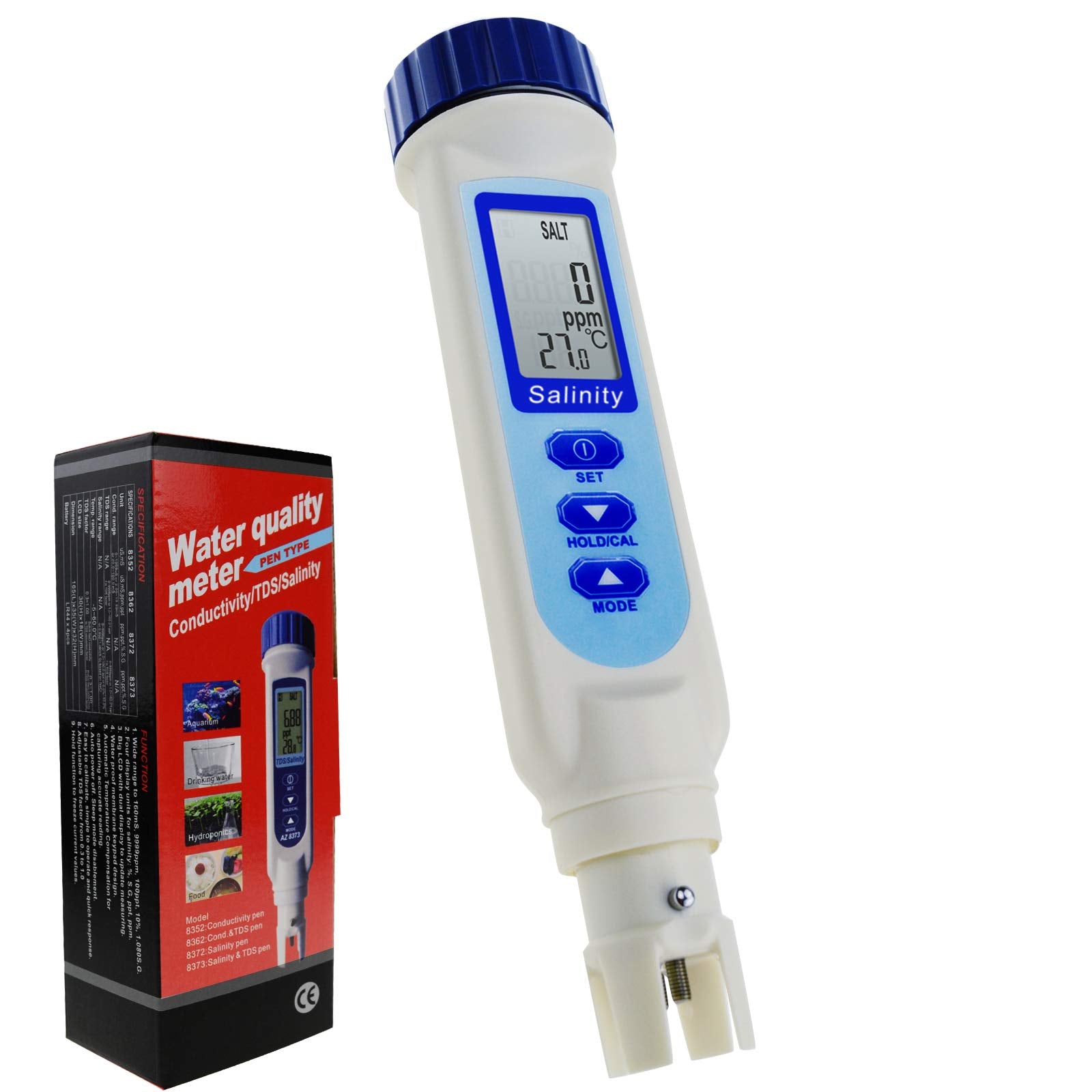 Digital Salinity Tester for Saltwater Seawater - Waterproof IP67 Salin ...