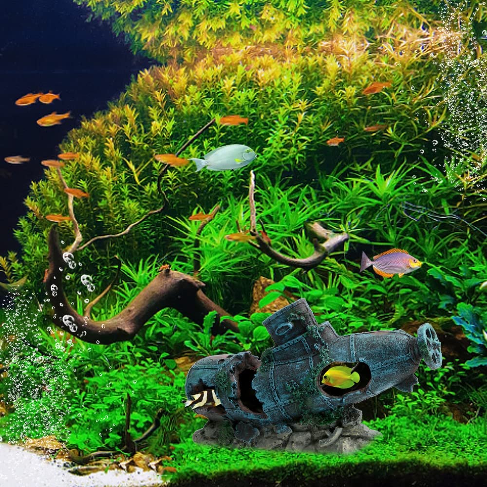 aquatic fish accessories Saim Fish Tank Decorations Aquarium Shipwreck Resin Material Sunken Sh – Supply AG