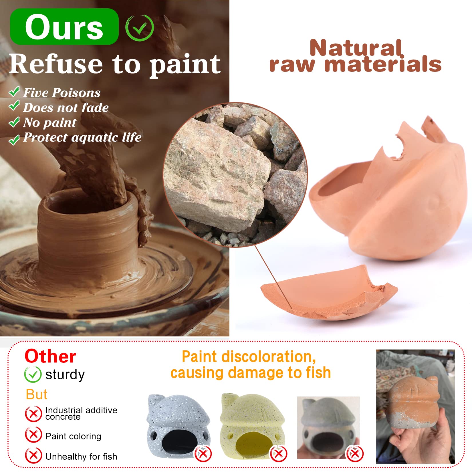 betta fish tank painted accessories Betta Fish Tank Accessories,Pleco Caves for Aquarium,Fish Aquarium Dec – Supply AG
