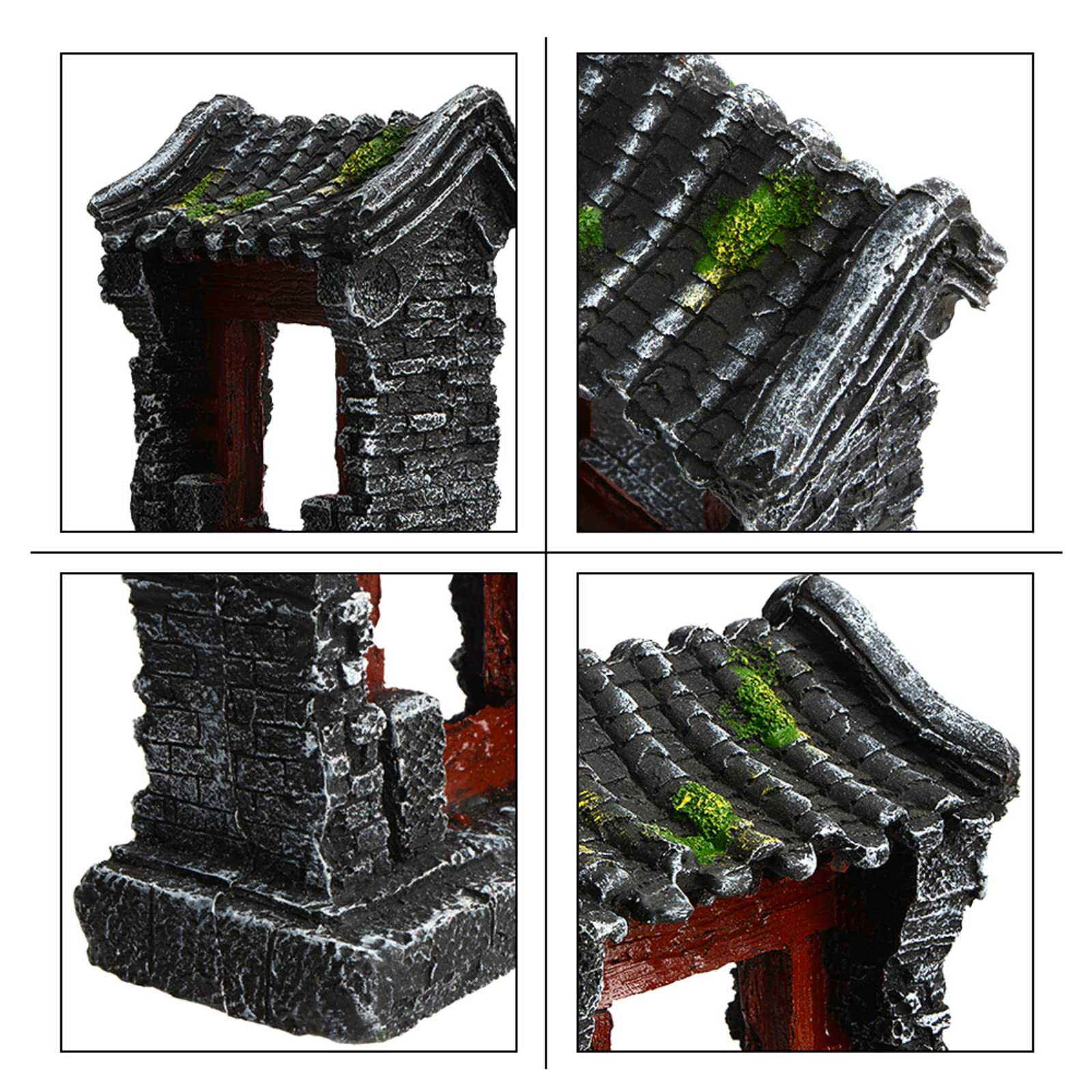 chinese fish tank accessory Saim Aquarium Decorations Classical Ancient Temple Ruins Ornament Chin – Supply AG