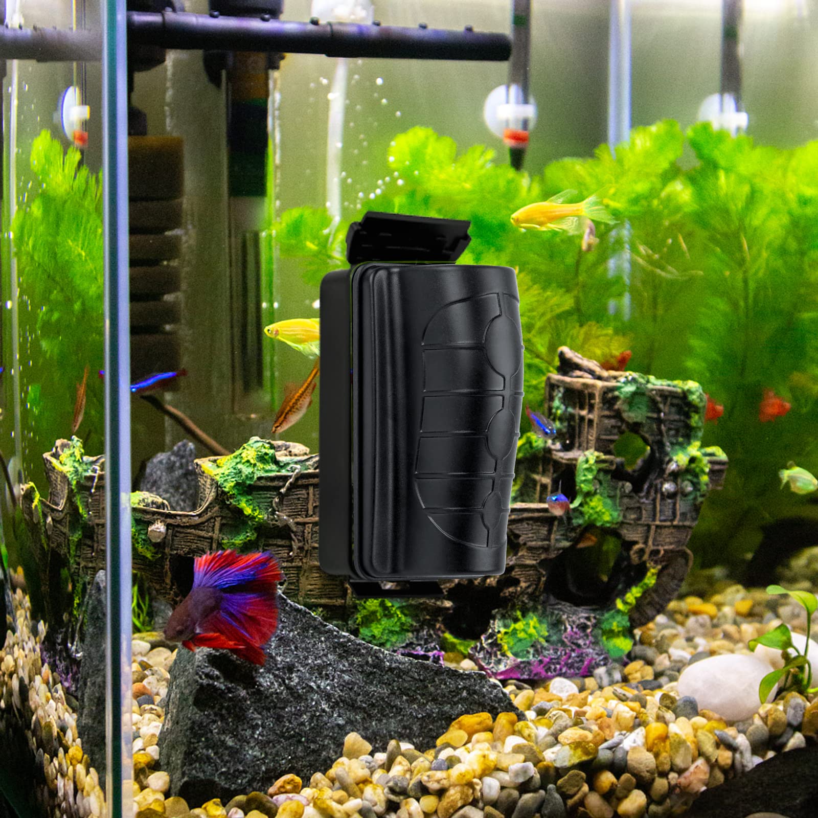Mini Aquarium Glasreiniger, Geen Kras Magnetische Algen Schraper Drijvende Schoon Borstel Met LED ℃ Display voor Kleine Nano Fish Tank Glas Dikte Mini Aquarium Glasreiniger, Geen Kras Magnetische Algen Schraper Drijvende Schoon Borstel Met LED ℃ Display voor Kleine Nano Fish Tank Glas Dikte