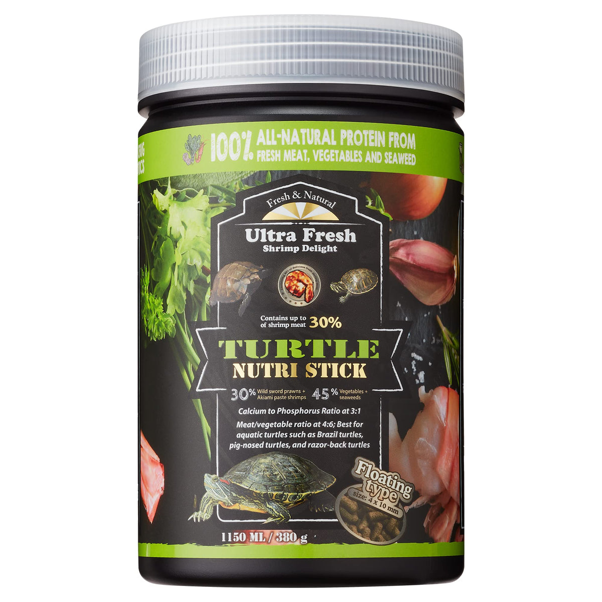 Ultra Fresh - Turtle Nutri Stick, Wild Sword Prawn, Calcium & Vitamin ...