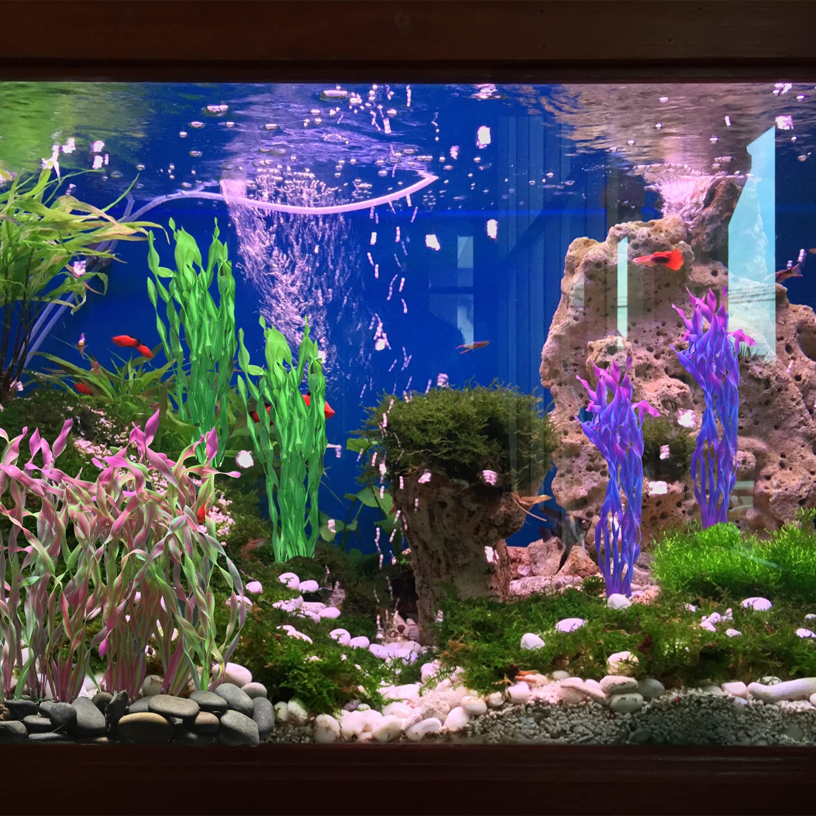 fish plants plastic 10Pcs Artificial Seaweed Water Plants, 11.8" Tall Plastic Fake Aquariu – Supply AG
